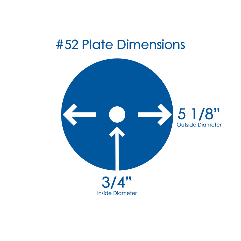 Grinder Plate for #52 Grinders with 1/2" Hole, Reversible