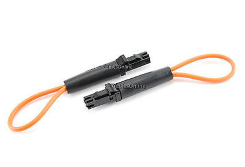 2-PACK MTRJ Connector Fiber Optic Network Loopback Tester Cable, TS-FL11-2