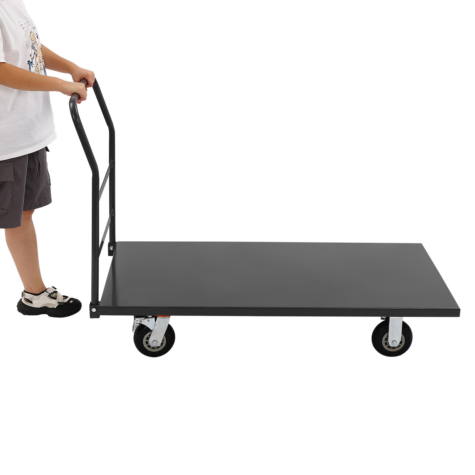 2000Lbs Platform Cart Dolly Industrial Flat Dolly Cart Hand Truck Trolley Heavy