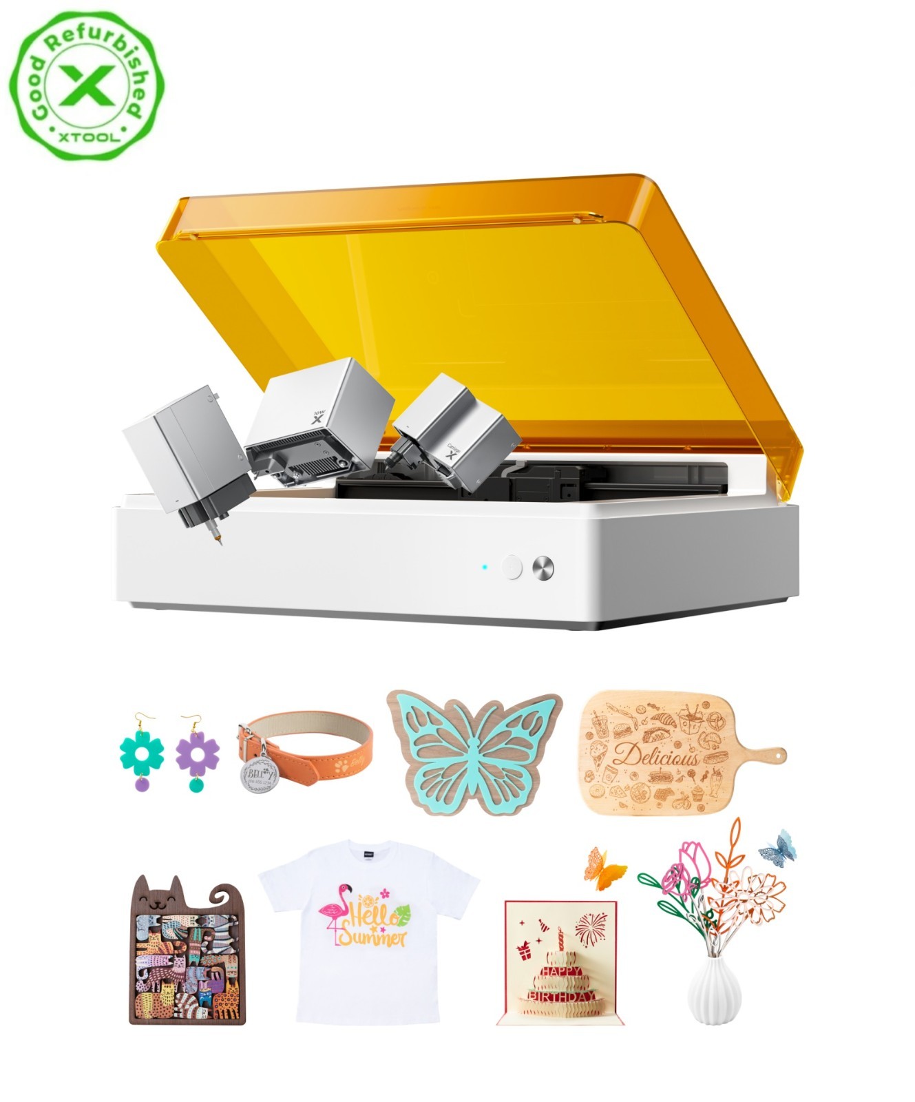 (Refurbished)xTool M1 Ultra 10W Laser Engraver, Printing Cutting Drawing Machine