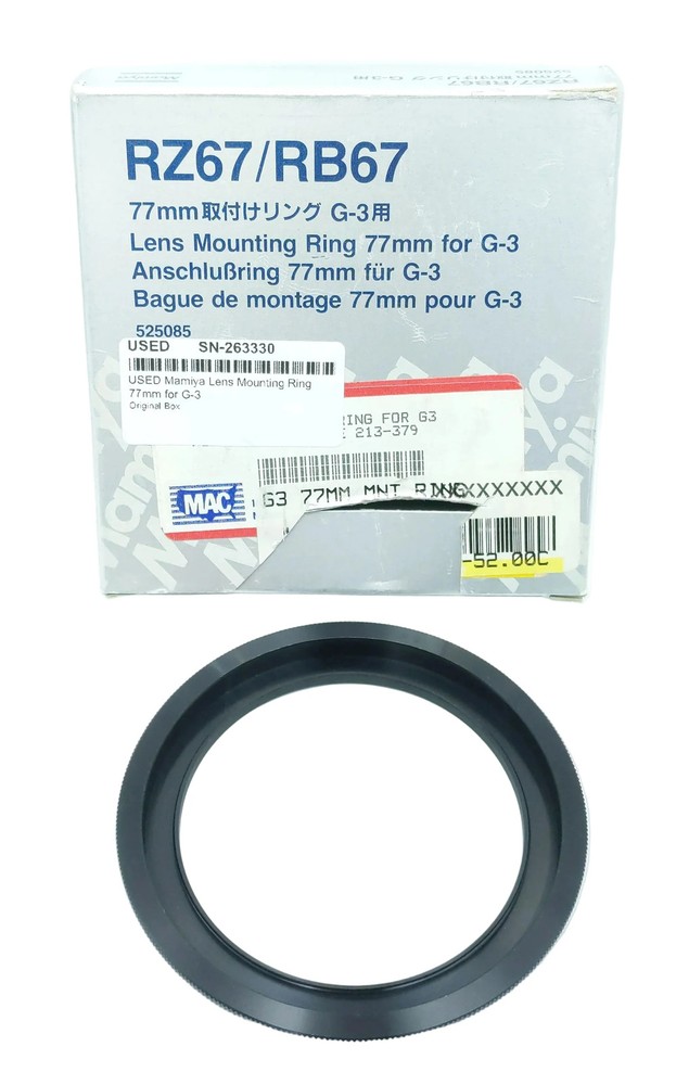 USED Mamiya Lens Mounting Ring 77mm for G-3
