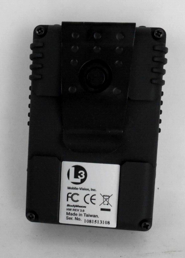 L3 BodyVision Mobile Vision Body Camera with CLIP (CAMERA ONLY)