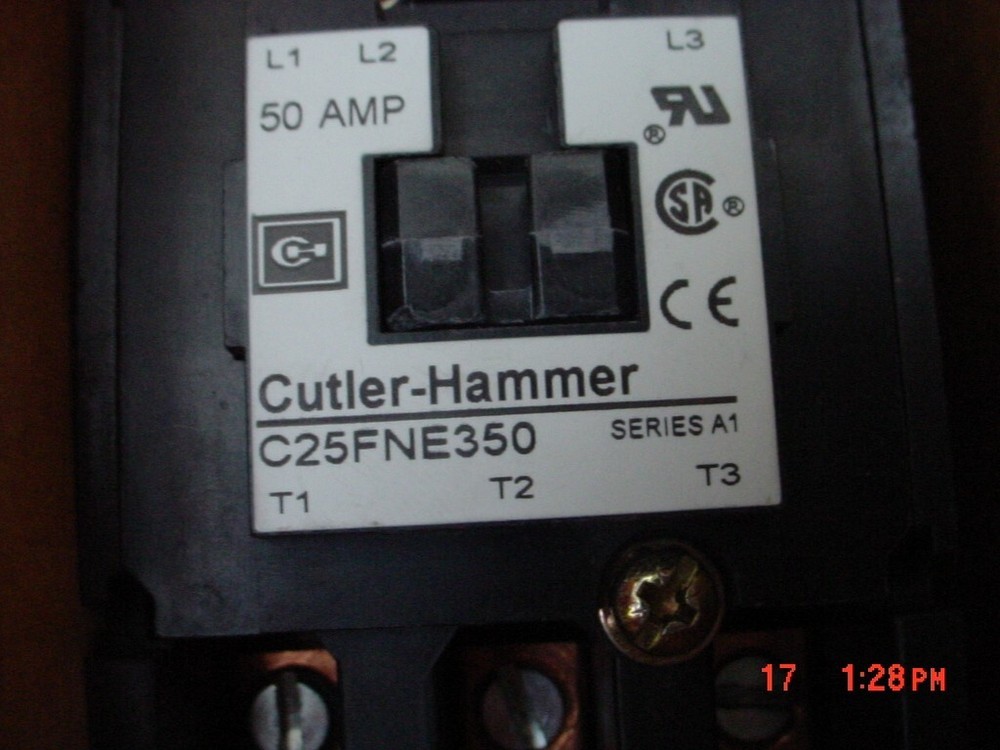 CUTLER HAMMER C25FNY23 DEFINITE PURPOSE CONTACTOR
