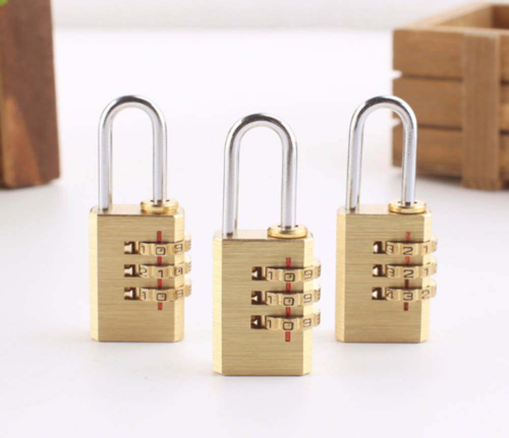 2pcs Digits Number Padlock Brass Combination Lock Password Lock Password Code