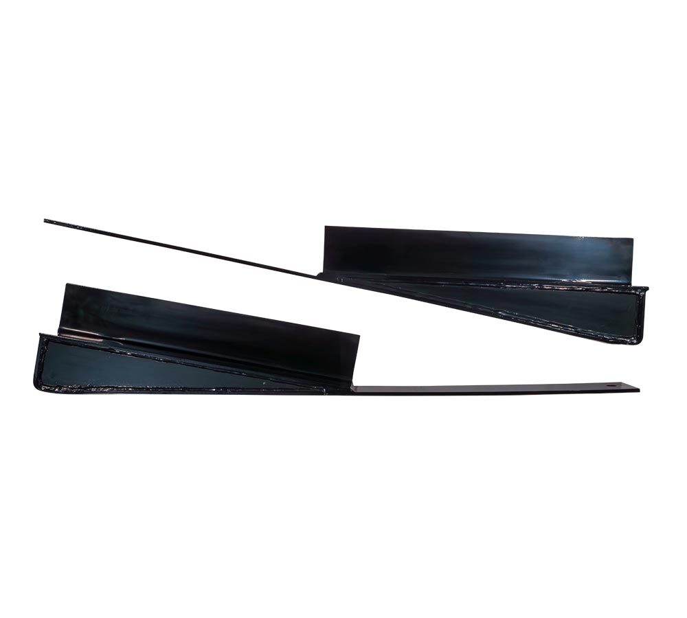 3.5"x4"x45" Black Fifth Wheel Frame Ramps w/ 4" Rise for Semi Trucks (Set of 2)