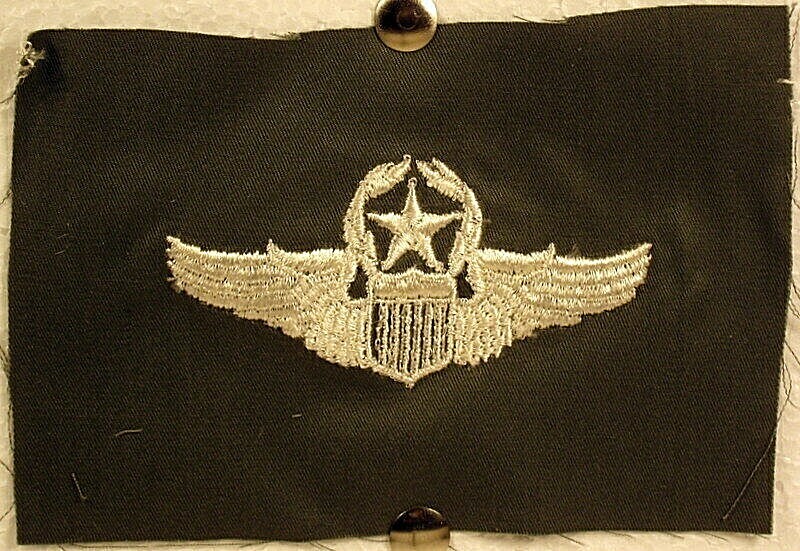 US Air Force Command Master Pilot Wings Flight Suit Green Badge Insignia Patch