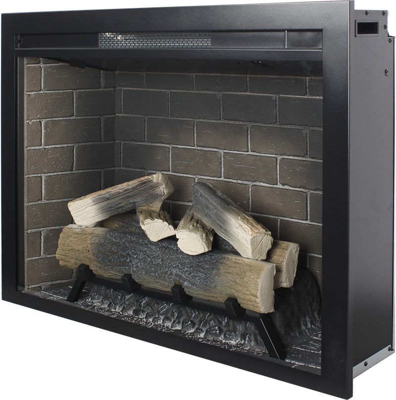 33" Infrared Electric Fireplace Insert Heater Realistic Flame w/Crackling Sound