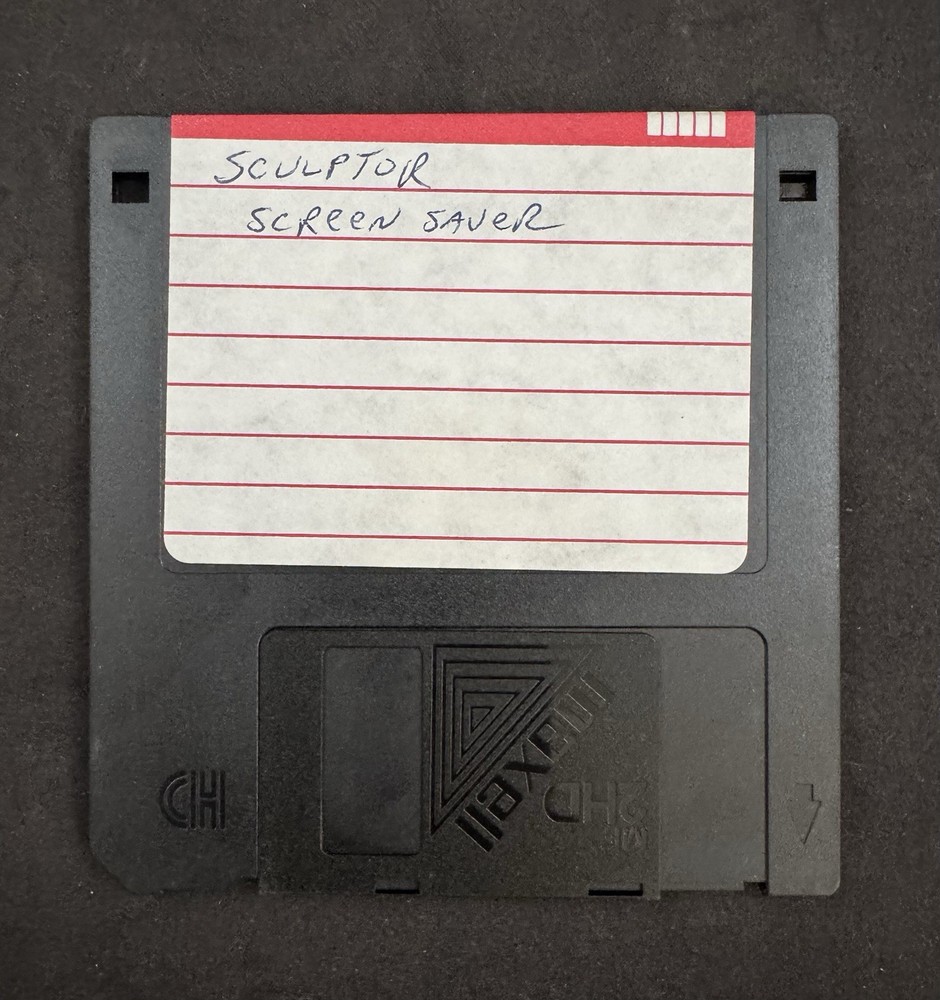 Vintage Sculptor Screen Saver Floppy Disk