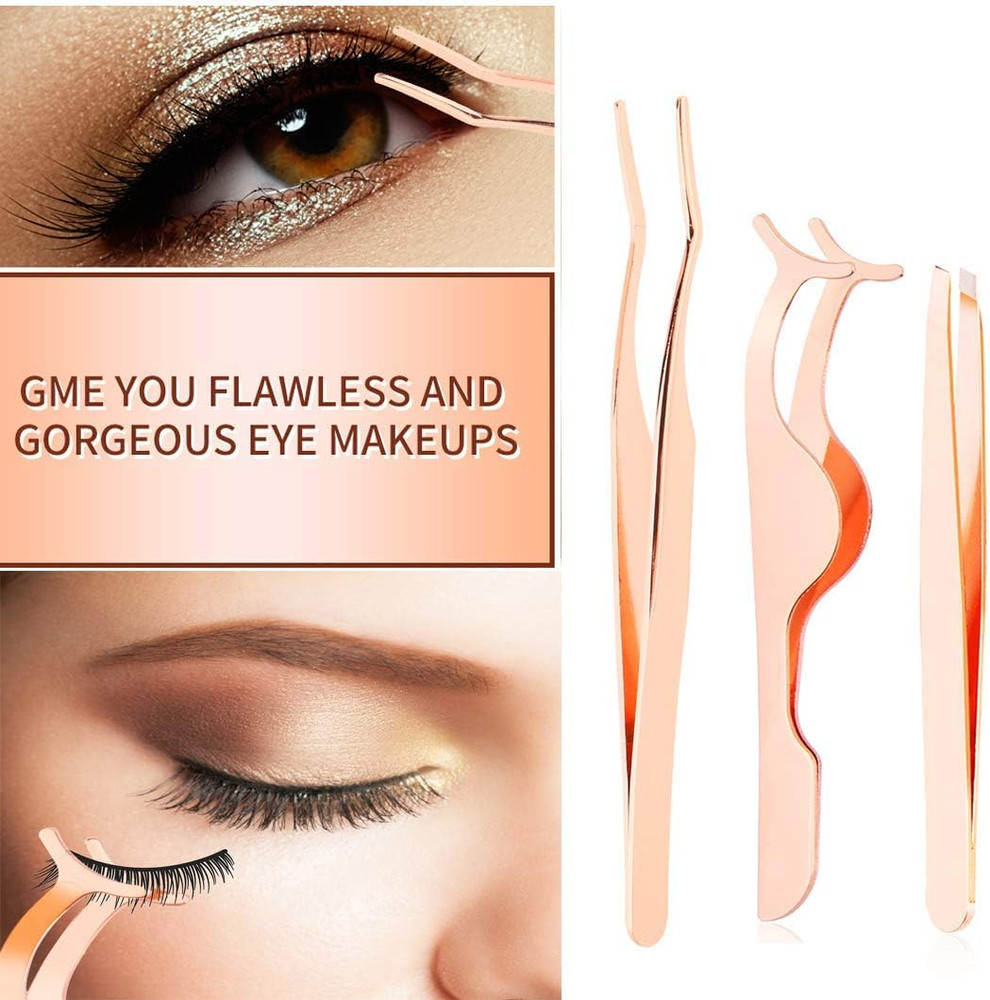 Eyelash Applicator Tool Set 5PCS Lash Applicator Curler Scissors Kit
