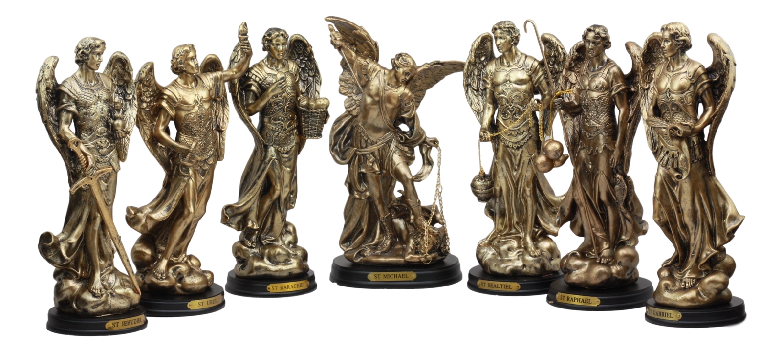 Ebros Set of 7 Archangel of The Angelic Council Statue 8"H Michael Gabriel Etc