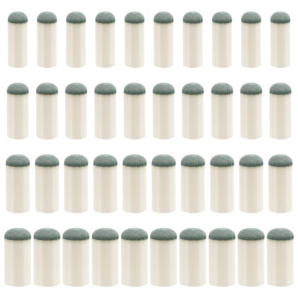 XIHIRCD 40pcs Slip On Pool Cue Tips, 4 Sizes Stick Tips No Medium, white
