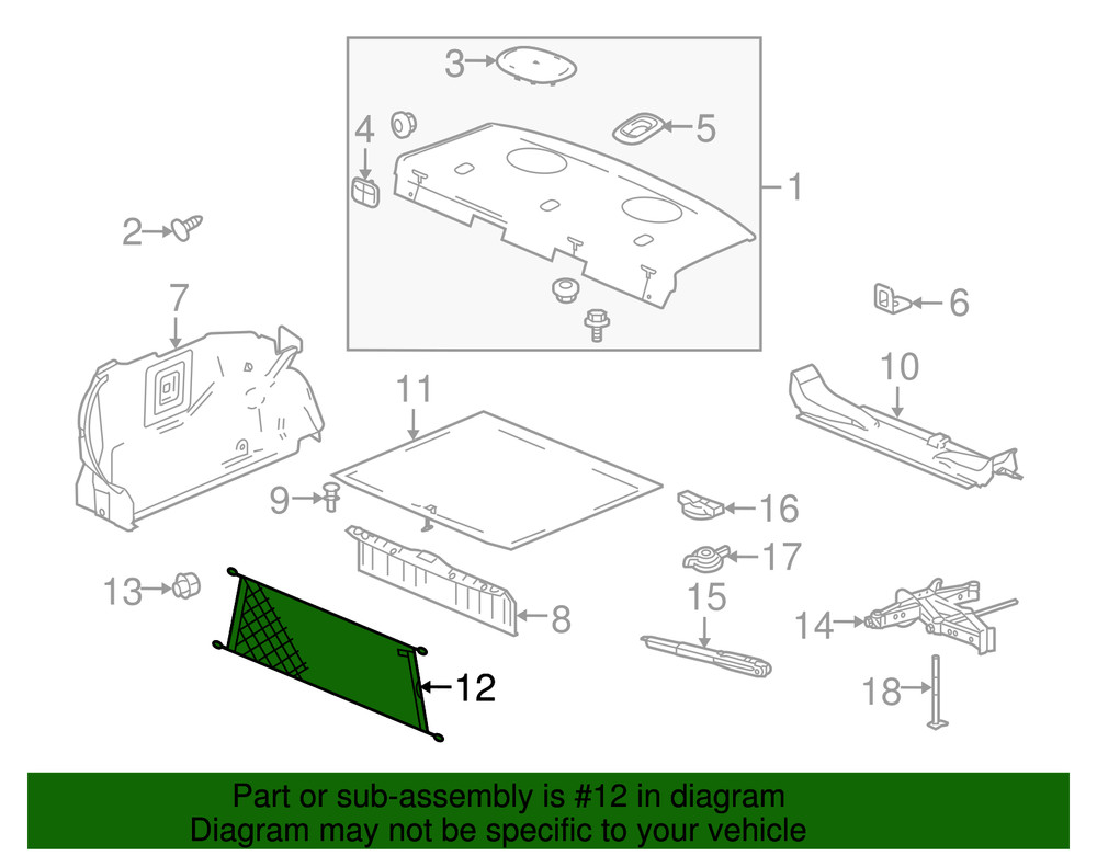 Genuine GM Cargo Net 15899372