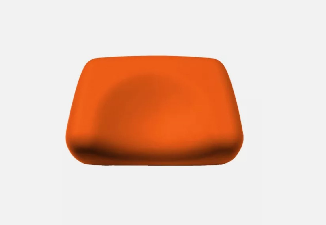 Deluxe Contoured Tanning Bed Pillow Soft Closed Cell Foam - Orange Headrest