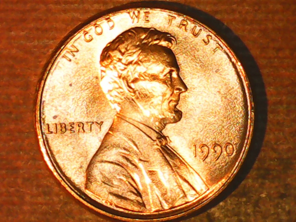 1990 Penny Die Crack Reverse