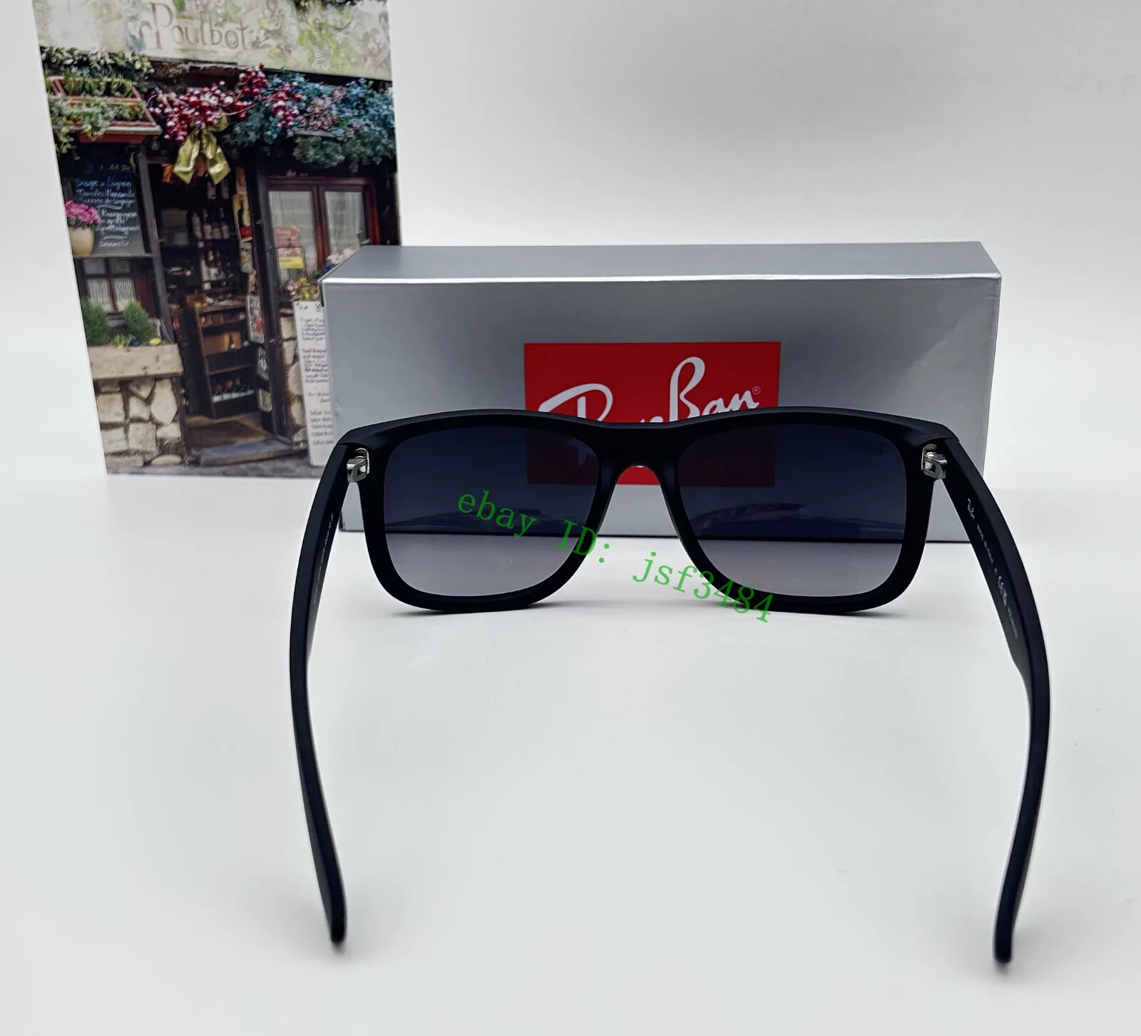 RAY BAN JUSTIN POLARIZED RB4165 622/T3 GREY GRADIENT 54MM CLASSIC SUNGLASSES