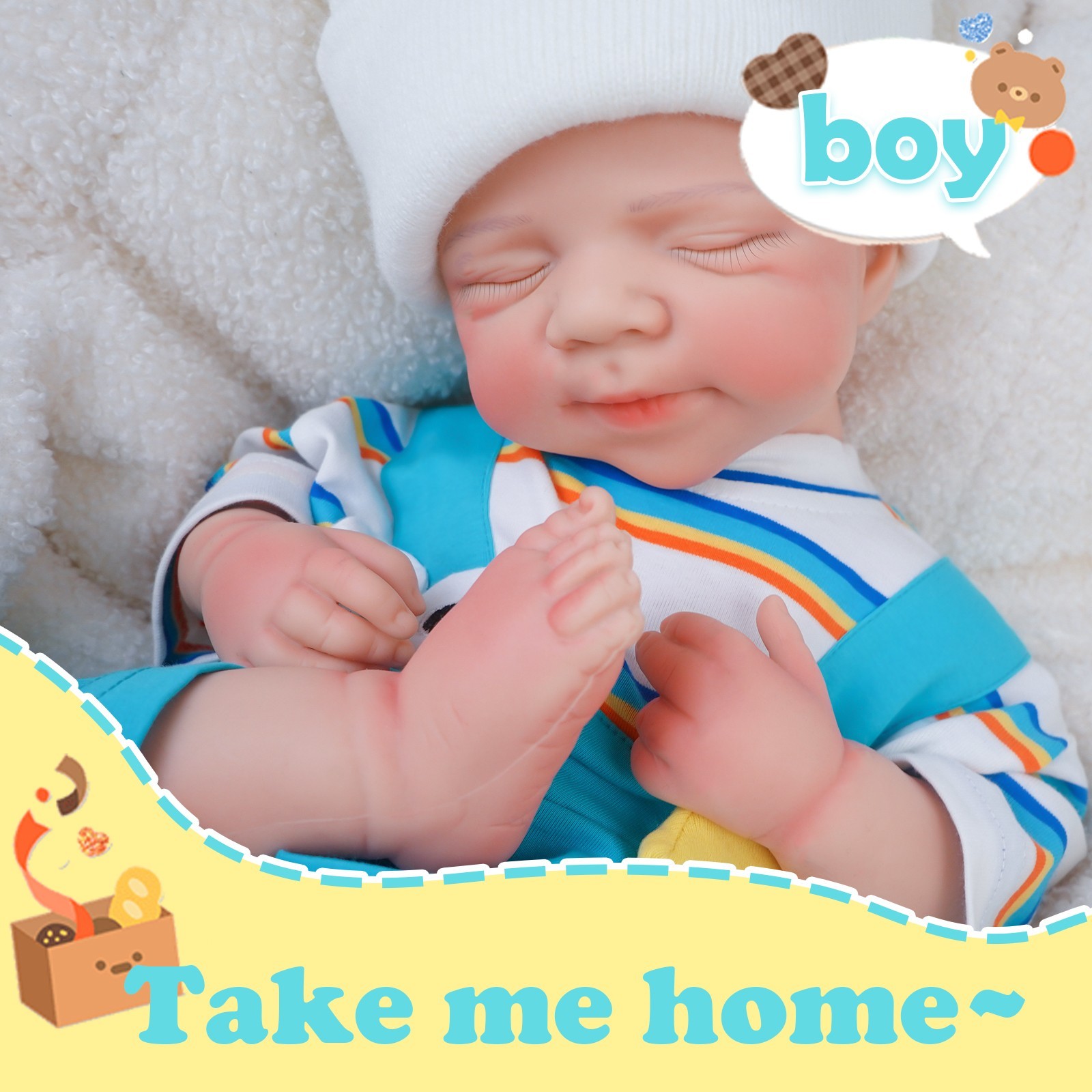 19.68'' silicone reborn doll handmade washable handicrafts gifts companionship
