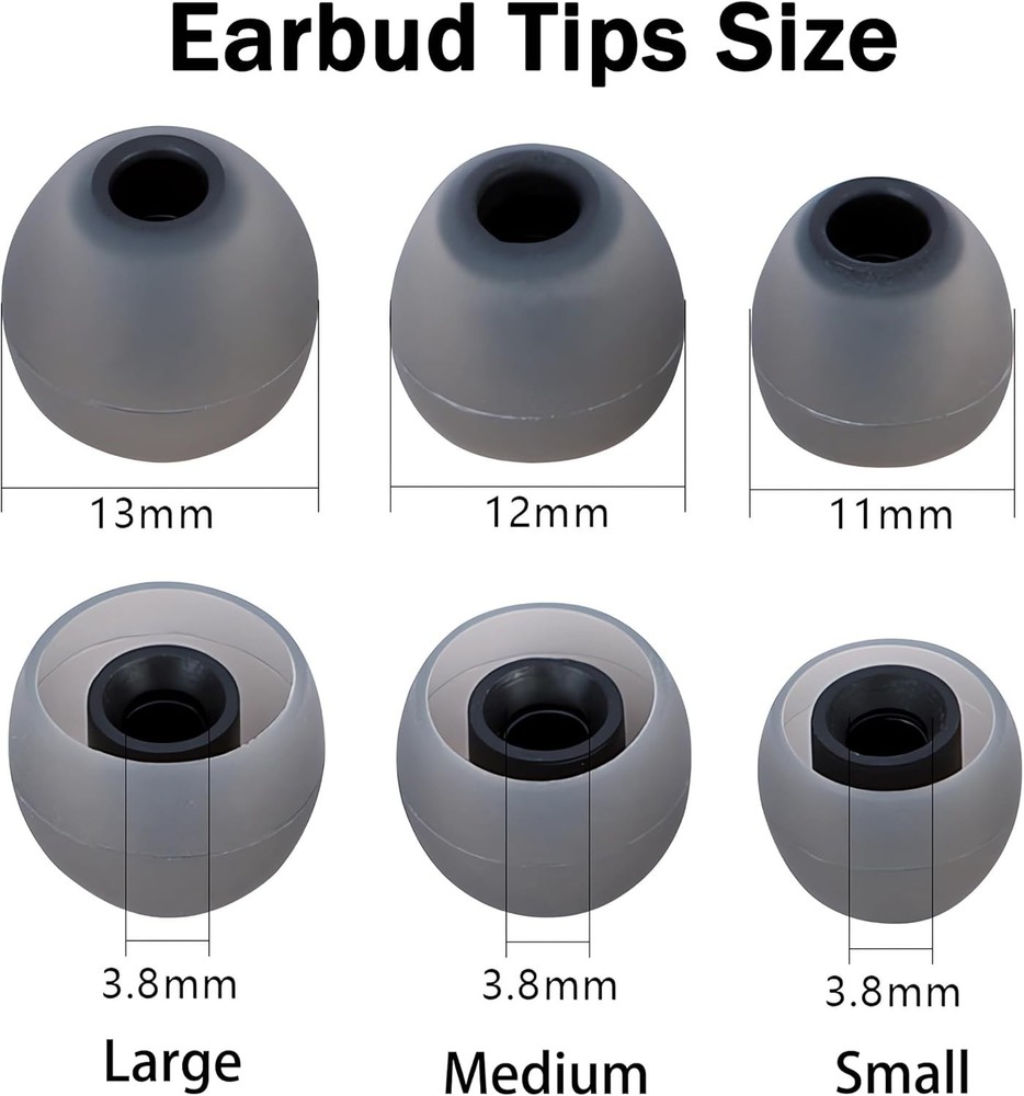 Silicone Replacement Earbud Tips Covers Eartips Fit multicolour/01