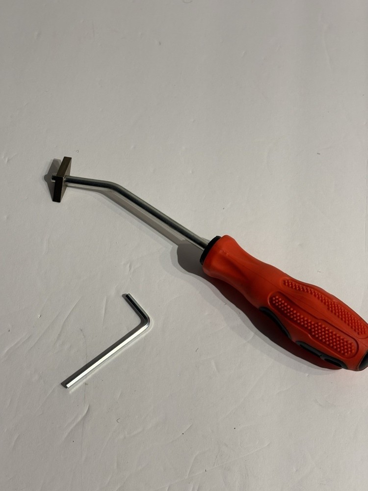Grout Removal Tool with Angled Handle & Replaceable Carbide Tips + Allen Key
