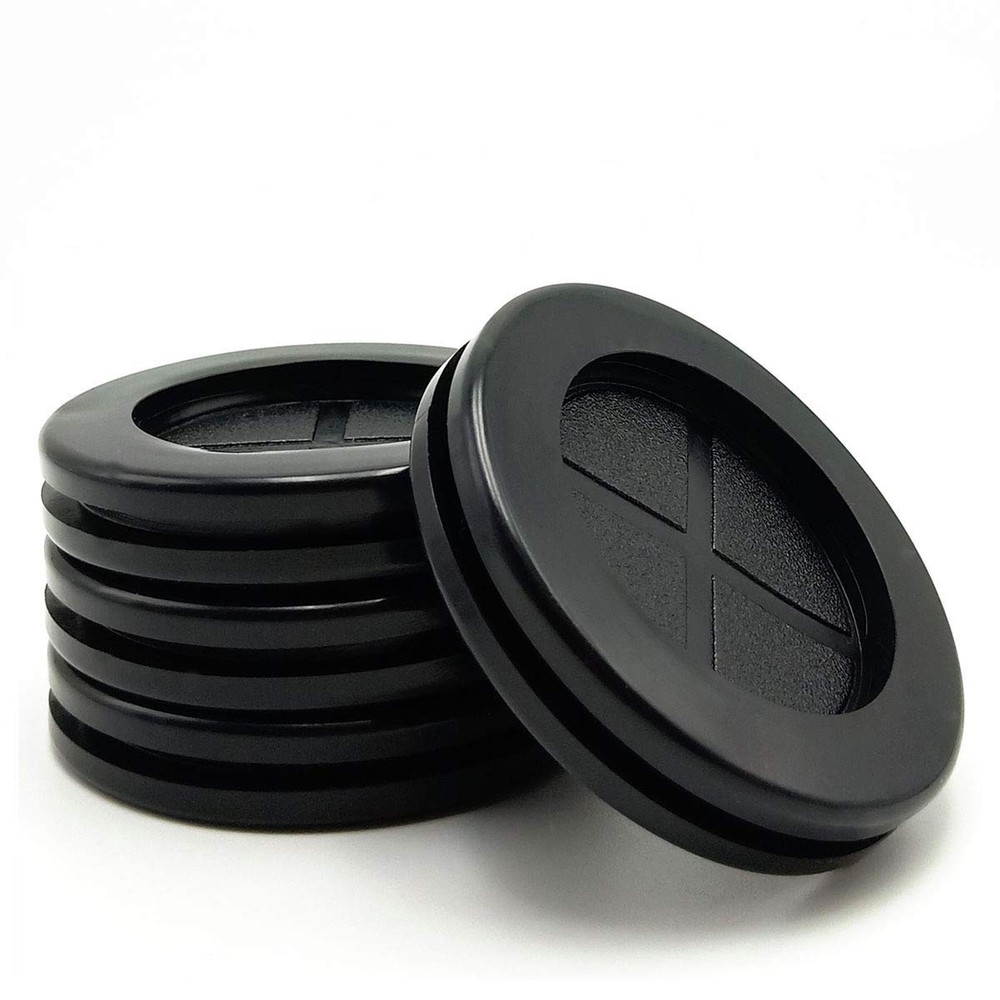 EASYEAH 2 Inch Rubber Grommets for Wiring, 1-5/8 #2"(1-5/8"ID), Black,, Black