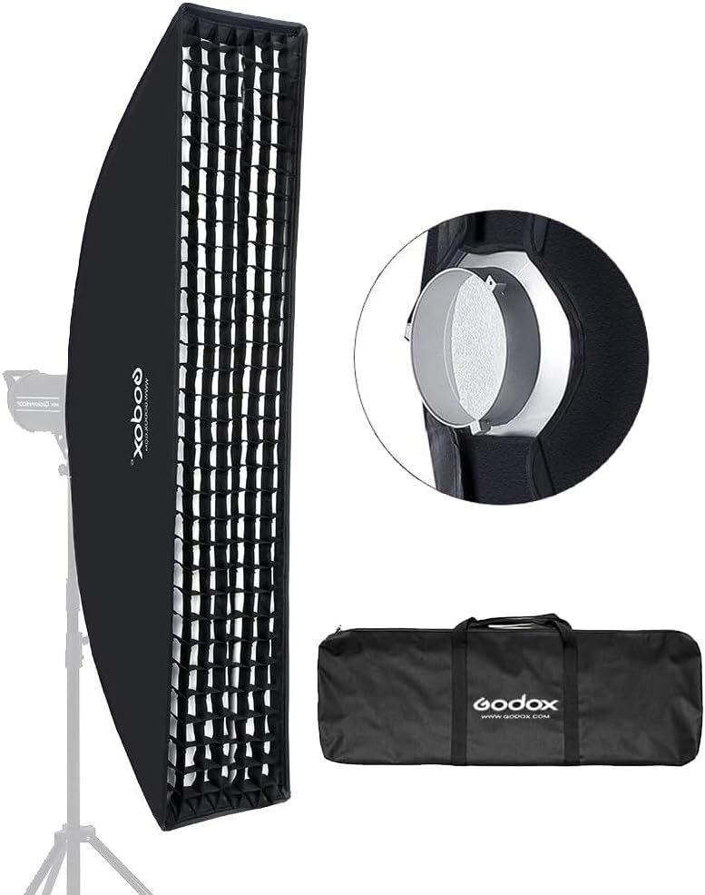 Godox 35x160cm Honeycomb Grid Softbox Bowens Mount Studio Strobe Camera Flash