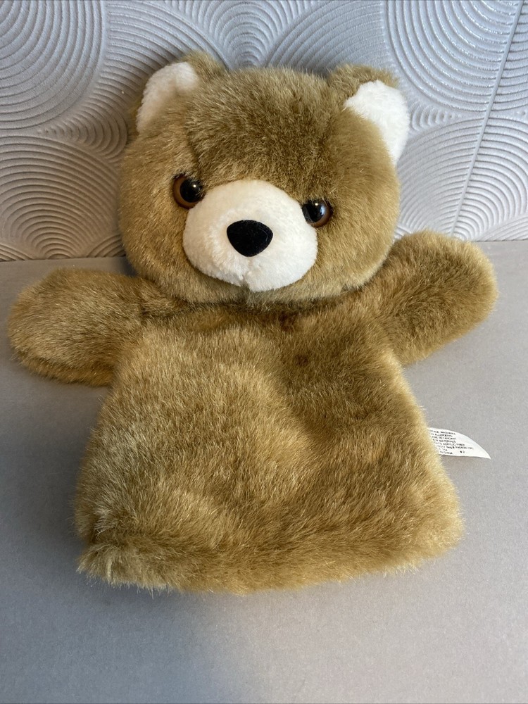 Teddy Bear Hand Puppet Brown Plush