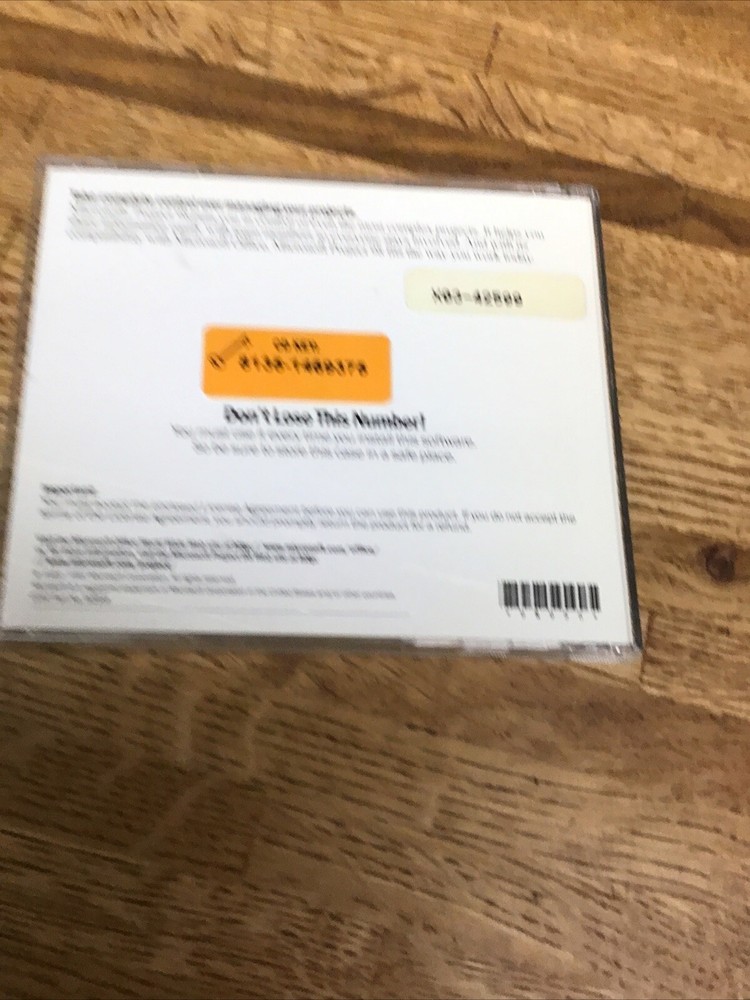 Microsoft Project 98 Upgrade Project Management Software w/ Key