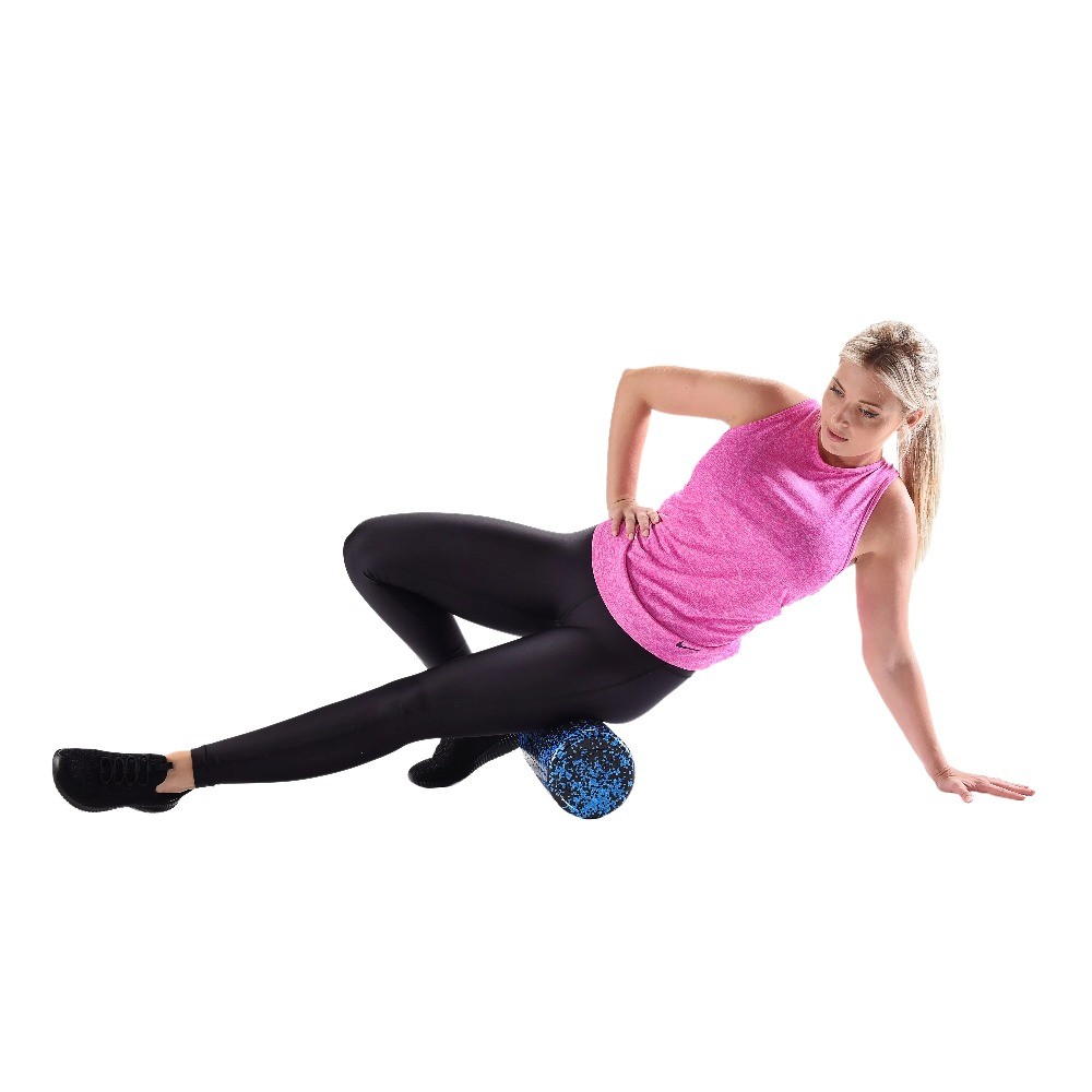 (2 pack) High Density Foam Roller, 13" Length, Blue/Black