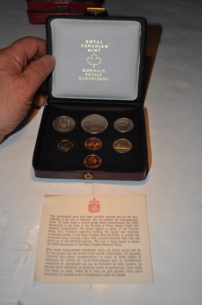 1976 CANADA DOUBLE PENNY 7 UNCIRCULATED COIN SET