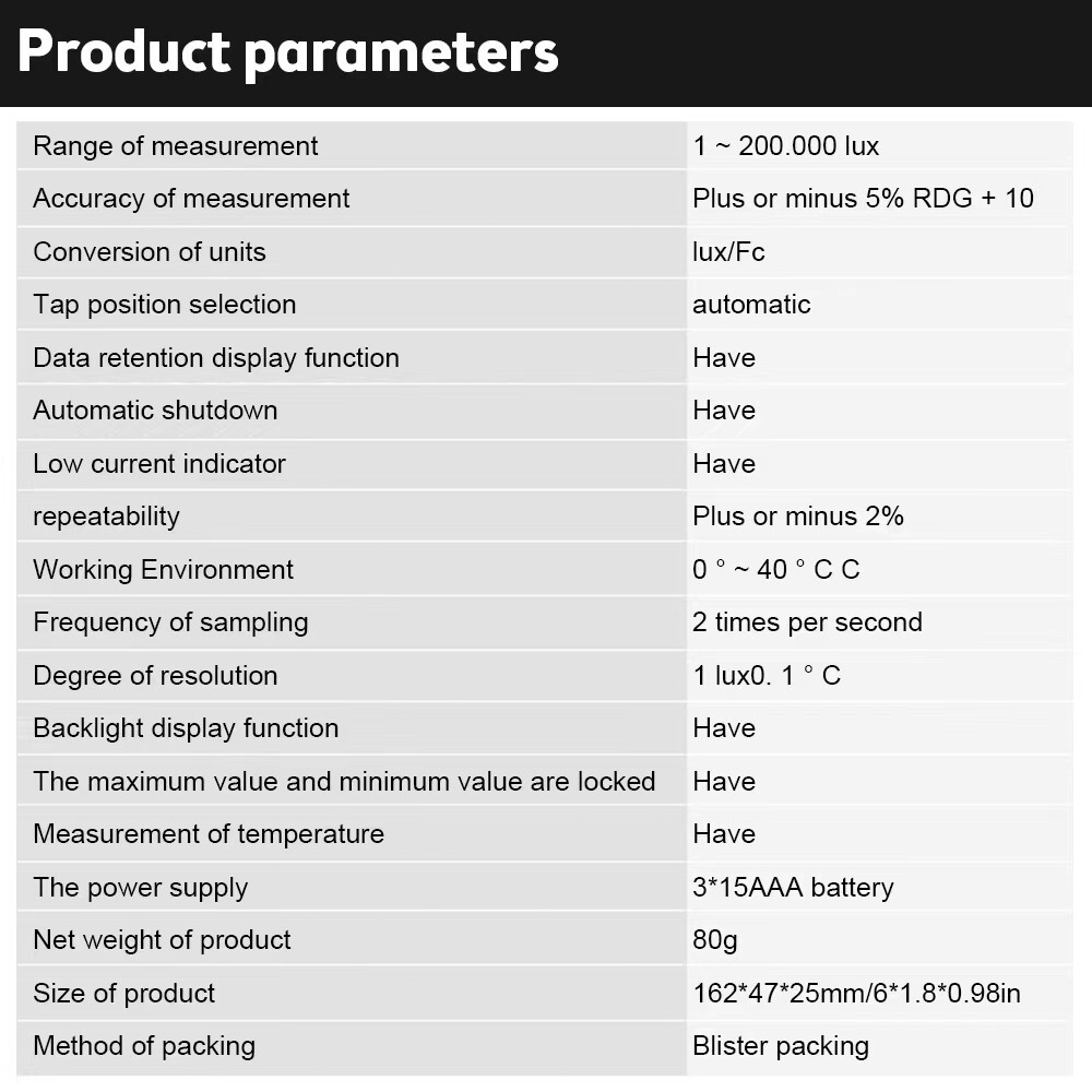 SMART SENSOR Digital Light Meter Luxmeter LCD Handheld UV Radiometer Photometer