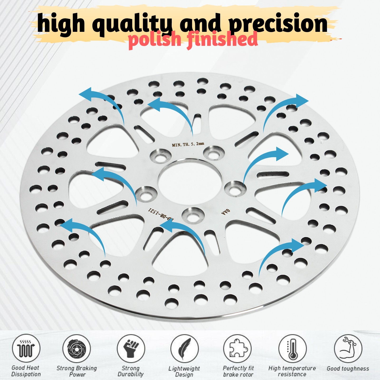 11.5" Front Rear Brake Rotors for Harley Softail Deluxe Fat Boy Heritage 2000-14