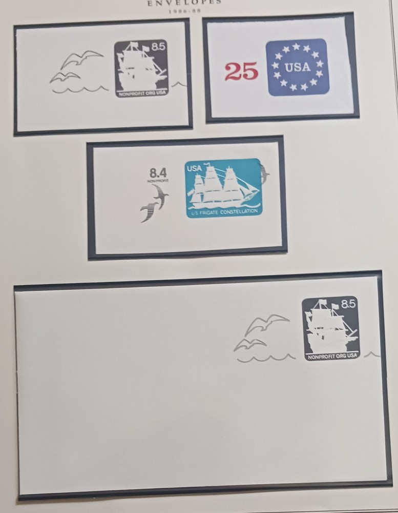 SCOTT MINT VF NH ENVELOPE SQUARES 1986-88