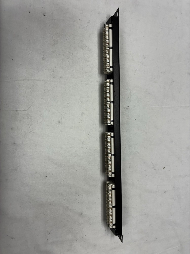 24 Port 110 Punchdown Patch Panel 1U Rack Mount T568A/B Network Ethernet
