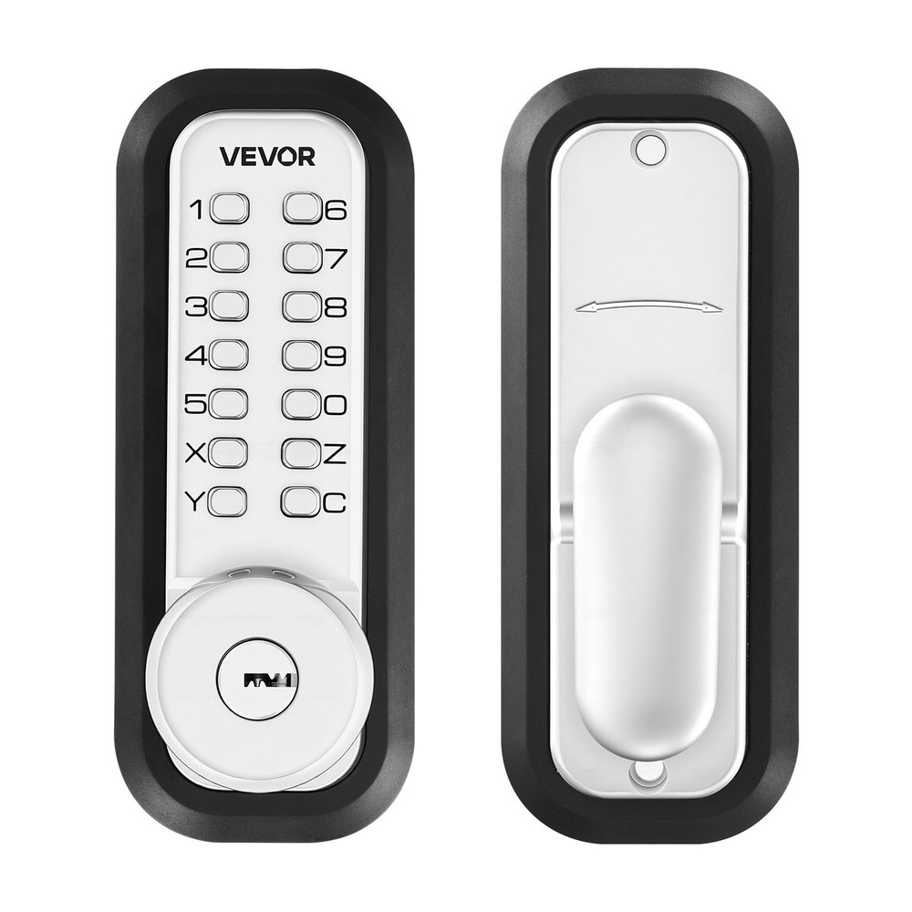 VEVOR Mechanical Keyless Entry Door Lock Keypad Door Knob 4-7 Digits Code Silver