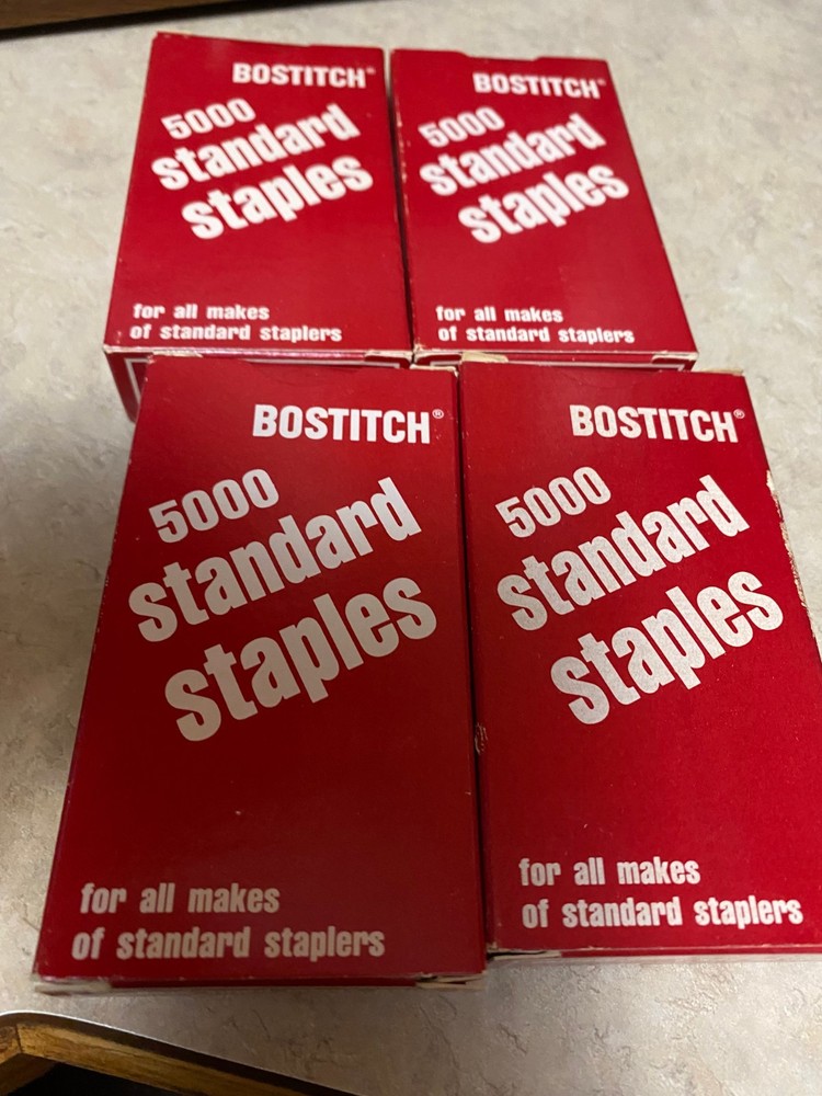 FOUR BOXES BOSTITCH STANDARD STAPLES