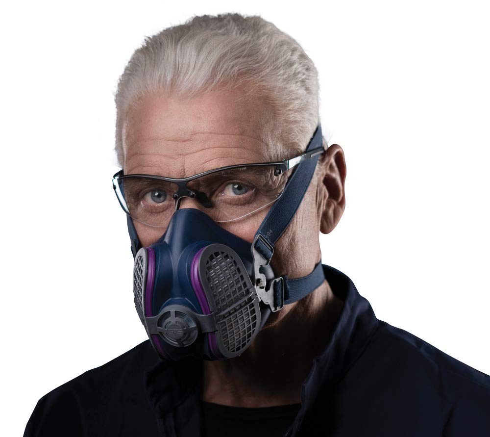 GVS Elipse P100 Dust Half Mask Respirator with replaceable Small-Medium, Blue