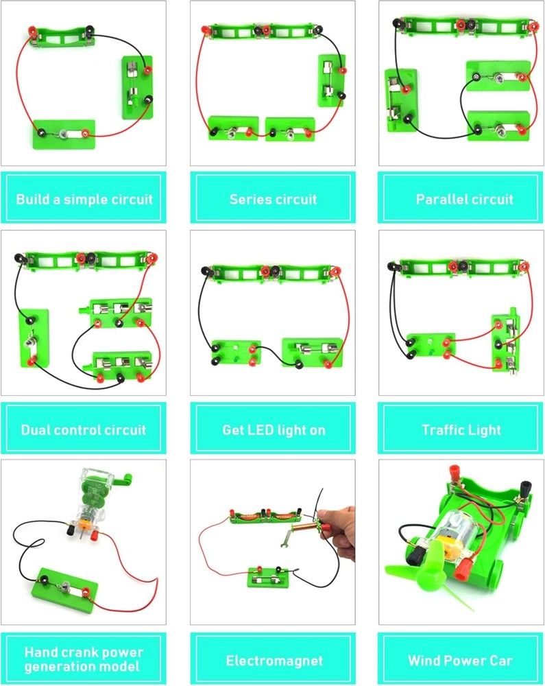 EUDAX Physics Science Lab Circuit Kit Electricity & Magnetism 30 Experiments
