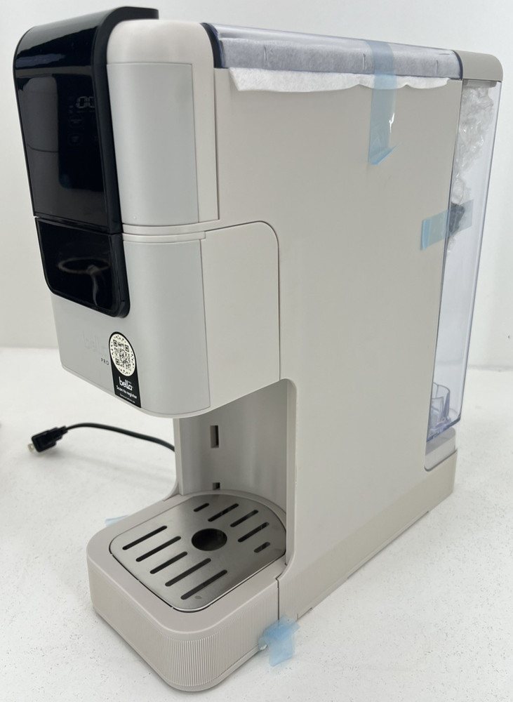 bella PRO Programmable Single-Serve Coffee Maker Integrated Burr Grinder Oatmilk