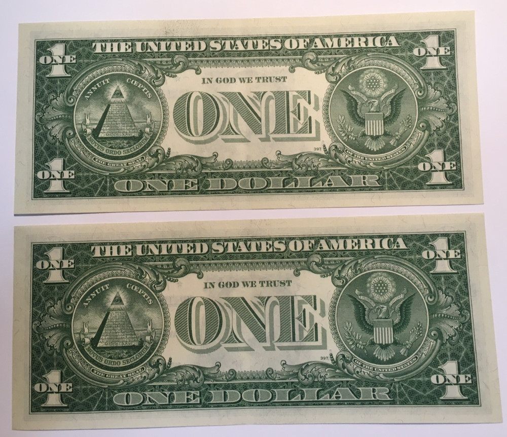 2 SEQUENTIAL 1957 A * STAR Silver Certificates CRISP UNC