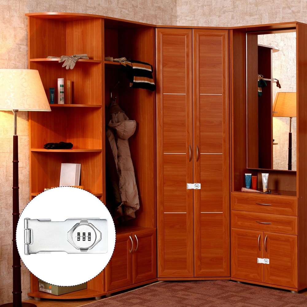 Password locker, rotary lock bathroom lock (silver)