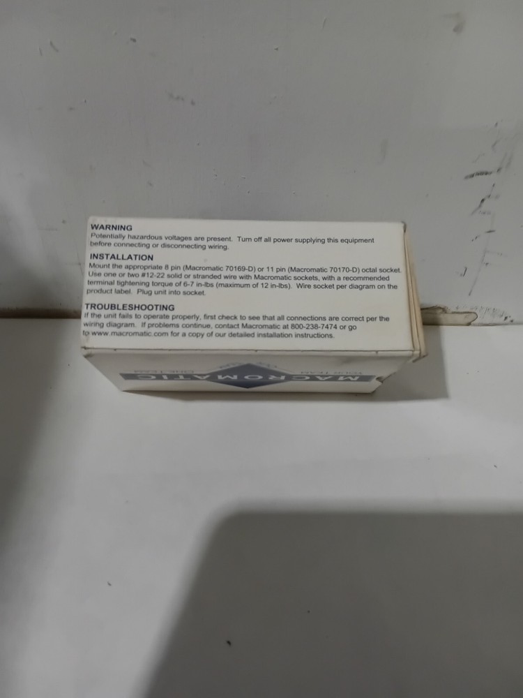 Macromatic TR-65122 Series B REPEAT CYCLE Input Voltage: 120 VAC/DC (A7A)