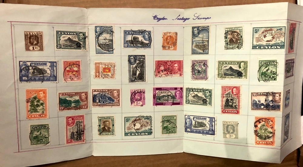 Ceylon stamp collection - 36 stamps