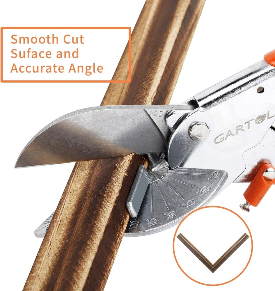 Adjustable Angle Miter Shears with Spare Blades
