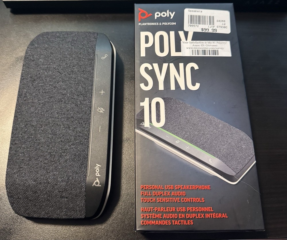 PolySync 40 Microphone for Microsoft Teams USB Bluetooth Speakerphone