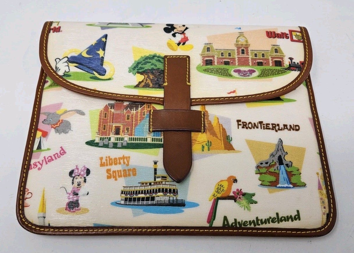 Dooney & Bourke DISNEY WORLD Retro iPad Tablet Case Leather Traveling Carrying
