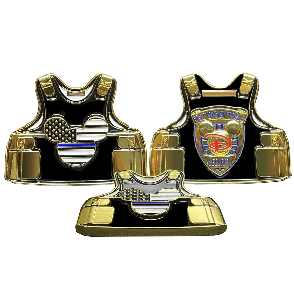 BL15-002 Thin Blue Line Mouse Park Security Challenge Coin