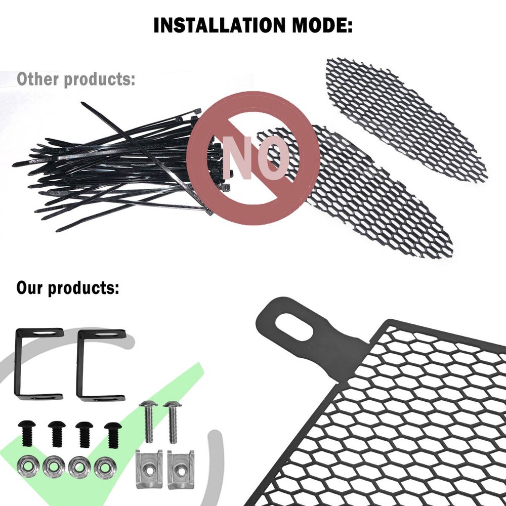 For Corvette C8 Z51 20-2024 Side Intake Mesh Grille +Front Grill Radiator Guard