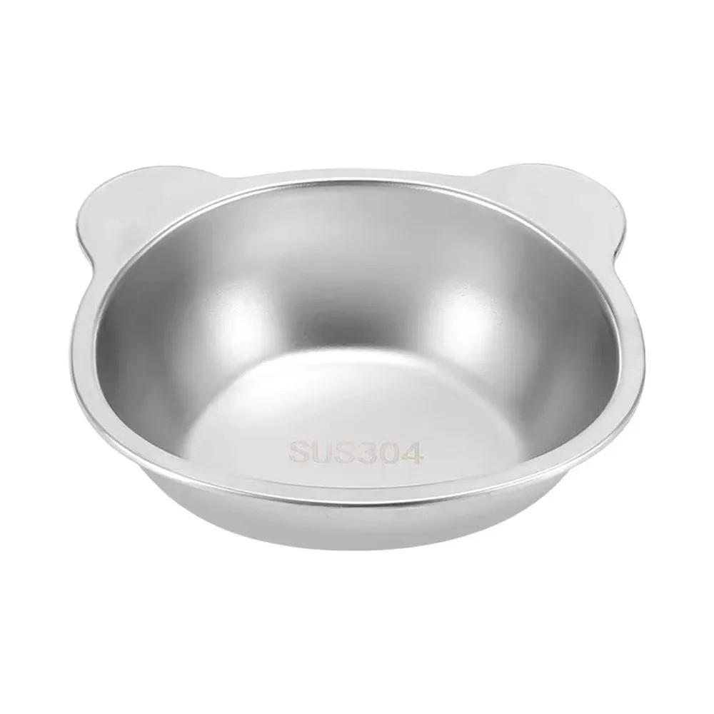 Raised Cat Bowl Tilted 15° Stainless Steel Elevated Pet Food Dish