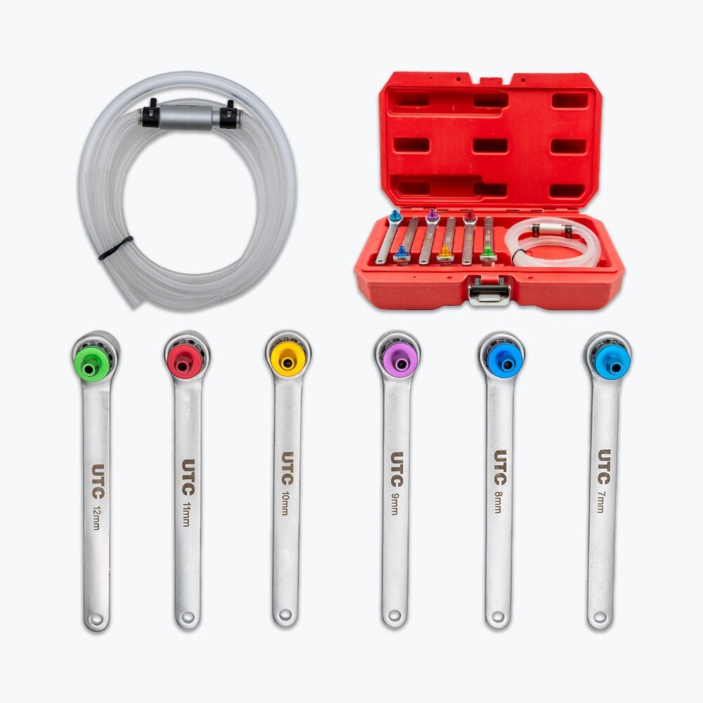 Brake Clutch Bleeding Tool Set Wrench Spanner Set Colour Coded 7mm - 12mm