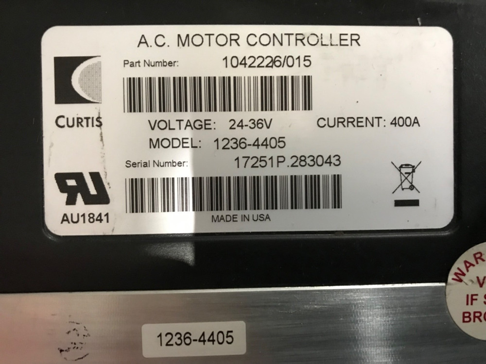 Curtis 1236-4405 400A AC Motor Controller & VCL 24-36V