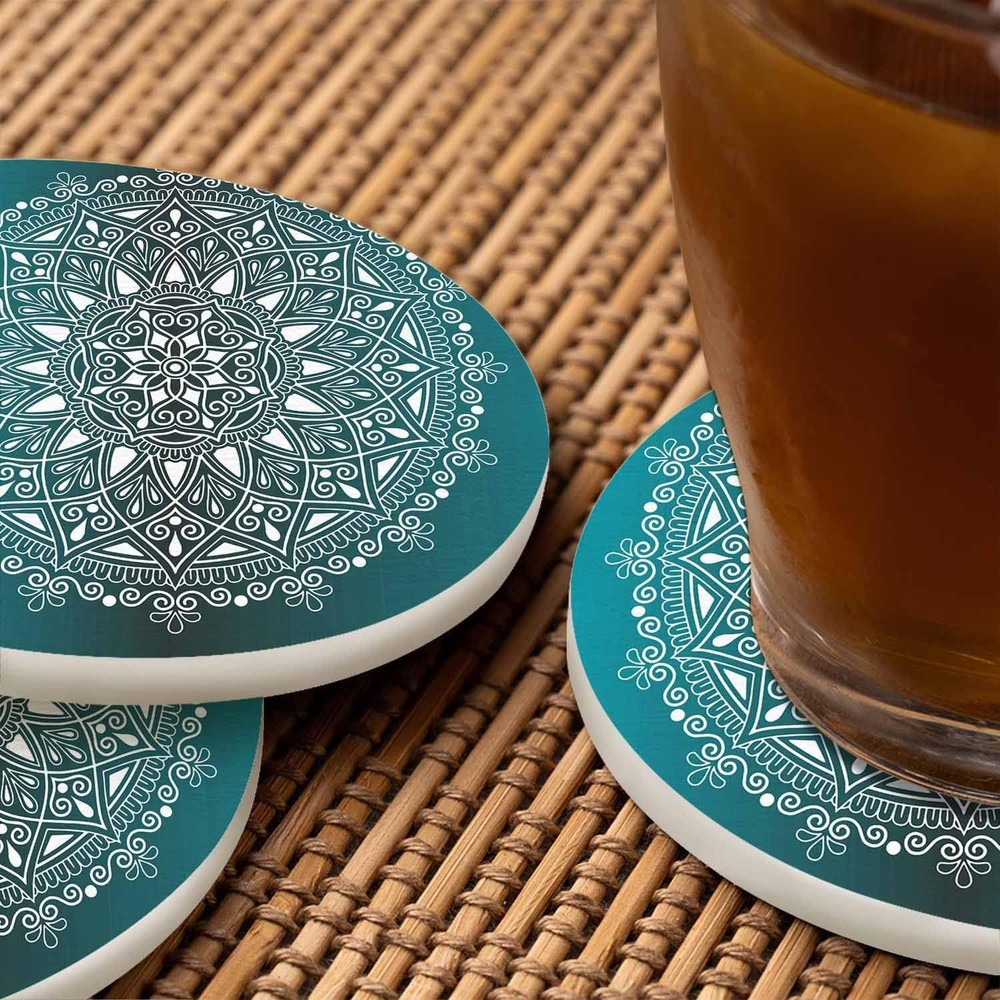 Mandala Pattern Coasters for 4''x4'',